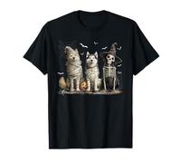 Cute Husky Dog Dressed Ghost Funny Halloween T-Shirt