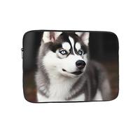 Cute Husky Dog Laptop Sleeve for Women Men, 13 Inch Waterproof Laptop Bag Lightweight Notebook Computer Cover Bag