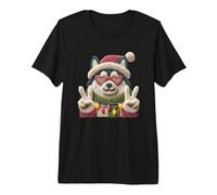 Cute Husky Dog Lover Winter Fun Cartoon Design Premium T-Shirt