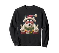 Cute Husky Dog Lover Winter Fun Cartoon Design Sweatshirt