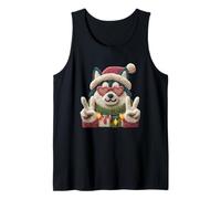 Cute Husky Dog Lover Winter Fun Cartoon Design Tank Top