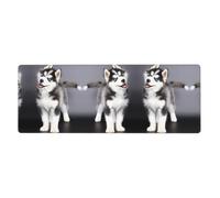 Cute Husky Dog Mouse Pad 12x31.5in - Extended Gaming & Desk Mat