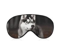 Cute Husky Dog Sleep Mask Soft Comfortable Eye Mask with Adjustable Strap Eye Cover Eye Shade for Men Women Work Travel