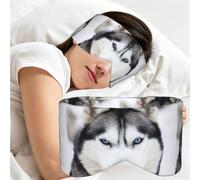 Cute Husky, Sleep Mask for Home Travel, Full Eye Covers Light Blocking Eye Mask Sleep Eye and Ear Muffs