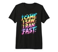 Cute I Came I Saw I Ran Fast P.E Teacher Run On Sports Fast Premium T-Shirt