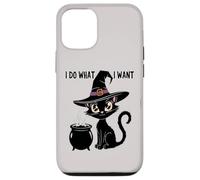 Cute I DO WHAT WANT My Cat Witch Magical Black Meow I'm Fine Case for iPhone 12/12 Pro