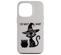 Cute I DO WHAT WANT My Cat Witch Magical Black Meow I'm Fine Case for iPhone 13 Pro