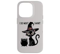 Cute I DO WHAT WANT My Cat Witch Magical Black Meow I'm Fine Case for iPhone 14 Pro