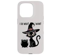 Cute I DO WHAT WANT My Cat Witch Magical Black Meow I'm Fine Case for iPhone 15 Pro