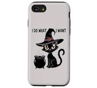 Cute I DO WHAT WANT My Cat Witch Magical Black Meow I'm Fine Case for iPhone SE (2020) / 7/8