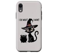 Cute I DO WHAT WANT My Cat Witch Magical Black Meow I'm Fine Case for iPhone XR