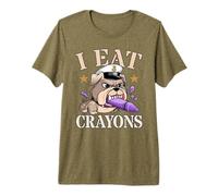 Cute I EAT Crayons Corps Crew Military Armed Forces Veteran Premium T-Shirt