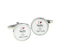 Cute I Love Daddy ...This Much Cufflinks Fathers Day Birthday Presented in a Cufflink Box