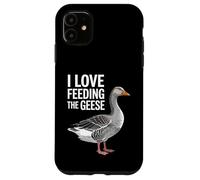 Cute I Love Feeding The Geese Men Women Children Case for iPhone 11