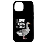 Cute I Love Feeding The Geese Men Women Children Case for iPhone 15
