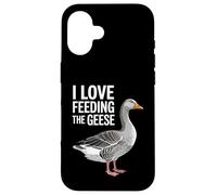 Cute I Love Feeding The Geese Men Women Children Case for iPhone 16