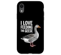 Cute I Love Feeding The Geese Men Women Children Case for iPhone XR
