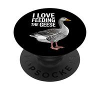 Cute I Love Feeding The Geese Men Women Children PopSockets Adhesive PopGrip