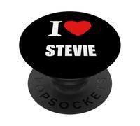 Cute I Love Heart Stevie Parents Wife Husband Girl Boy PopSockets Adhesive PopGrip