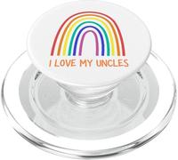 Cute I Love My Uncles Rainbow Family Gay Uncle PopSockets PopGrip for MagSafe