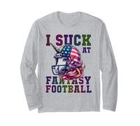 Cute I Suck AT Fantasy Football Last Place Loser Commish Long Sleeve T-Shirt
