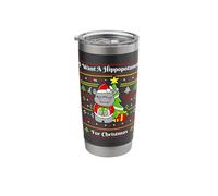 Cute I Want A Hippopotamus for Christmas Ugly Sweater Hippo Stainless Steel Insulated Tumbler