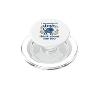 Cute I Wonder If Dogs Think About Me Too Folk Art Puppy PopSockets PopGrip for MagSafe