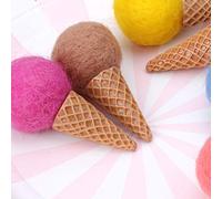 Cute Ice Cream Felt Cute for Creative Handmade Weeding Party Valentine's Day Decorations Newborn Photography Baby Bath Grooming Kit Essentials Thermometer Healthcare Grooming Set