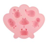 Cute Ice Cube Tray- 3D Marine Life Shapes Ice Cube Tray, Easy to Release Novelty Ice Trays for Cocktail, Coffee, Whiskey, Juice, Party or Chocolate Candy Making or Gelatin Settin (Pink)