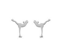 Cute Ice Skating Sport Tiny Stud Earrings Stainless Steel Figure Cartilage Small Studs Earring Minimalist Jewelry Gifts for Women Girls BBF, Stainless Steel, No Gemstone