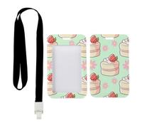 Cute ID Badge Holder with Black Lanyard, Golf Card Holder, Vertical Name Badges Protector for Doctor, Vertical Cards Protector for Worker, Bus Driver Accessories Nurse Accessories