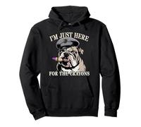 Cute I'M JUST HERE FOR CRAYONS Veterans Bulldog Eater Grunt Pullover Hoodie