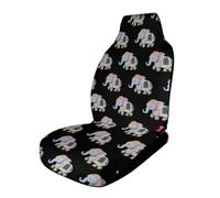Cute Indian Elephant Stylish Car Seat Covers Non-Slip Universal Fit Front Seats Protector for SUV Truck