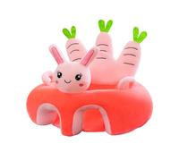 Cute Infant Learning Seat, Cartoon Baby Sofa with Handles Non Slip Bottom Back Support Leg Holes Super Soft Plush, for Baby Sitting Up Secure Comfortable Infant Chair Gift Rabbit B