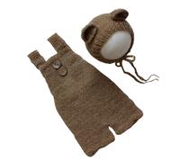 Cute Infant Photography Outfit Hat Knit Bear Hat Costume Pants Photostudio Props Baby Photo Costume Newborn Shower Gift Baby Photoshoot PropsPhotography Accessories