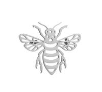 Cute Insect Bee Hollow Stainless Steel Gold-plated 18K Brooch, Suit Lapel Pin, Men's Formal Dress Accessories, One Size, Stainless Steel, gem na