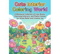 Cute Interior Coloring World: A Whimsical Collection of Cozy Rooms, Charming Exteriors, and Playful Scenes for Stress Relief and Creative Joy