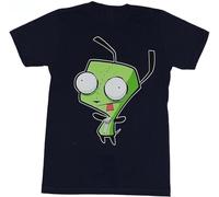 Cute Invader Zim Graphic Tshirt Happy Hug Ready Zim Image Cute Cartoon T Shirt Boy Girl Retro T Shirt Black