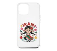 Cute Iran Girl Traditional Outfit With Floral Art for Kids Case for iPhone 12 Pro Max