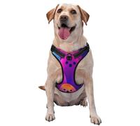 Cute Iridescent Ghosts No Pull Dog Harness Adjustable Reflective Oxford Easy Control Medium Large Dog Harness