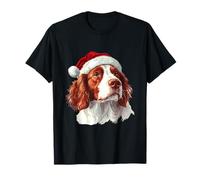 Cute Irish Red And White Setter Dog Christmas Merry X-mas T-Shirt