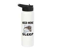 Cute Irish Wolfhound Need More Sleep Pajamas Nightgown Stainless Steel Insulated Water Bottle