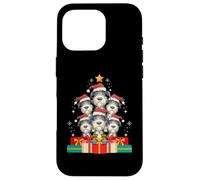 Cute Irish Wolfhound Pile Dog Christmas Tree Xmas Hat Case for iPhone 16 Pro