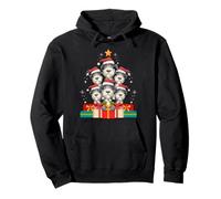 Cute Irish Wolfhound Pile Dog Christmas Tree Xmas Hat Pullover Hoodie