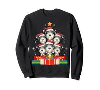 Cute Irish Wolfhound Pile Dog Christmas Tree Xmas Hat Sweatshirt