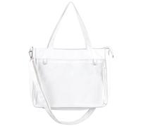 Cute Ita Bag Multi-Purpose Crossbody Bag Messenger Bag Shoulder Tote Bag Purse Kawaii Anime Pin Display Bag for Cosplay, White