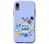 Cute It's A Boy Blue Boy Baby Shower Adoption Gender Reveal Case for iPhone XR