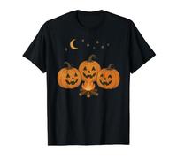 Cute Jack O Lantern Pumpkin Halloween Campfire Camping Value Graphic T-Shirt, Men, Black, L
