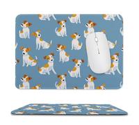 Cute Jack Russell Terrier Dog Pattern Funny Mouse Pad Desk Mat Stylish Mousepad for Gaming Office Home Work