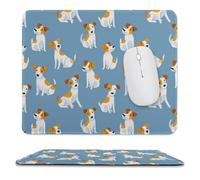 Cute Jack Russell Terrier Dog Pattern Funny Mouse Pad Desk Mat Stylish Mousepad for Gaming Office Home Work